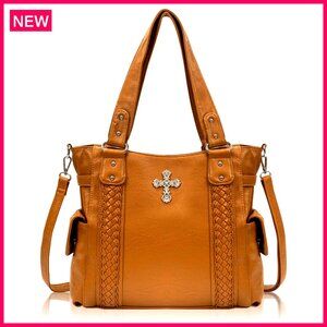 Large Hobo Bag with Adjustable Crossbody Strap, Western Style Tote